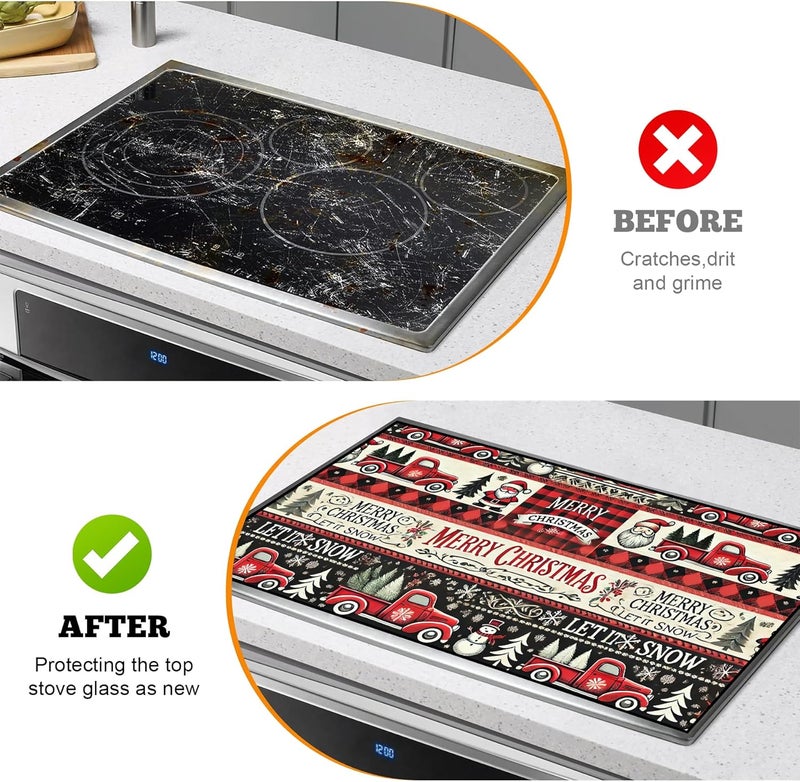 AOHMPT Stove Top Cover for Electric Stove: 28''×20'' Stove Cover Elevate Your Kitchen Reliable Heat Protection,Non-Slip Kitchen Decor (MAI-Y2411078) - Image 5